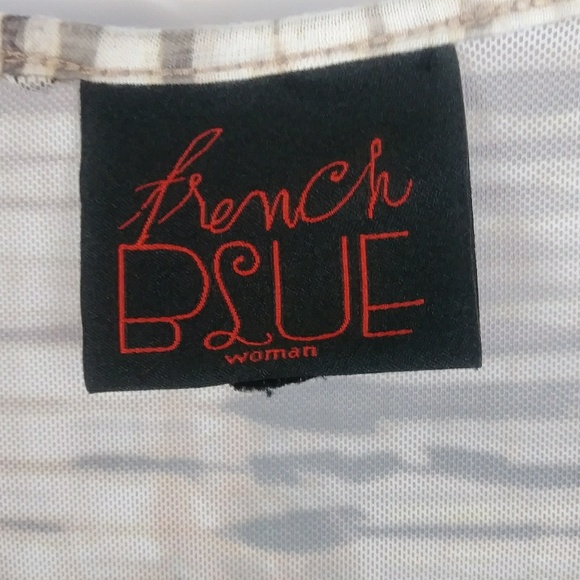 French Blue Woman 3/4 Sleeve Tunic - Picture 6 of 7